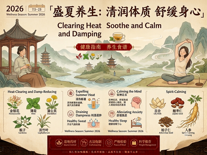 🎏 盛夏祛湿·静心防暑 | 百年同仁堂草药方，教你调出夏日清爽体质 🍵