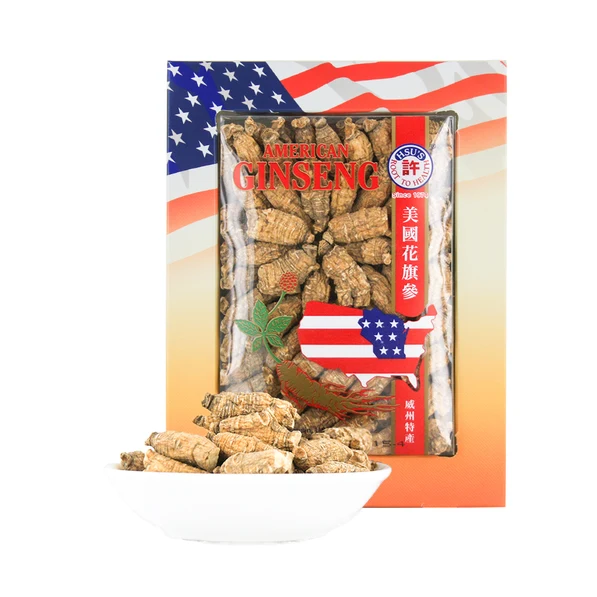 许氏美国花旗参 115-4 圆短小二 Hsu's American Wisconsin Ginseng (Xu Shi Mei guo Hua qi shen) 4oz