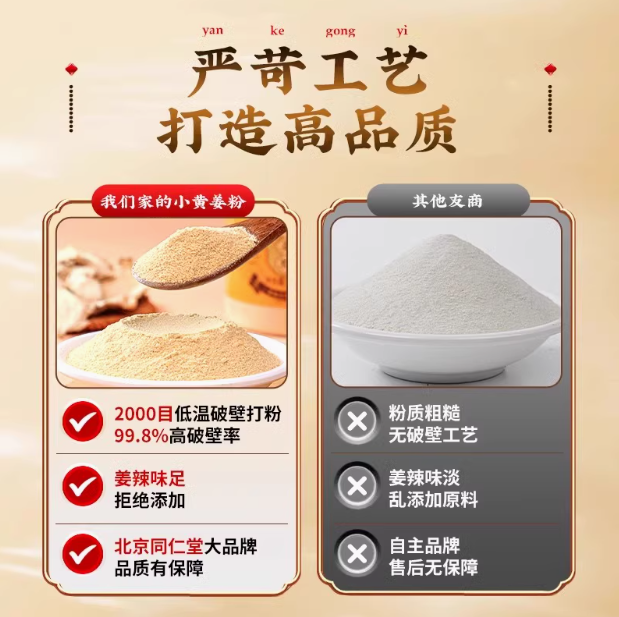 Tong Ren Tang Xiao Huang Jiang Fen 北京同仁堂小黄姜粉 250g