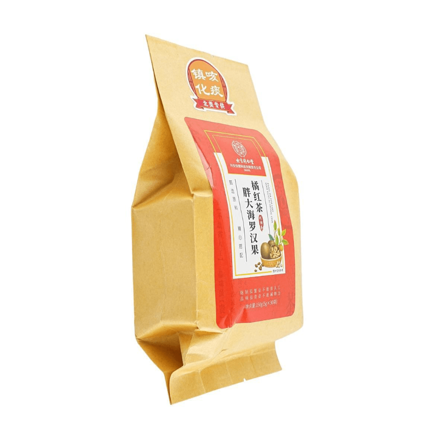 Pang Da Hai Luo Han Guo Ju Hong Cha 北京同仁堂胖大海罗汉果橘红茶 30bags