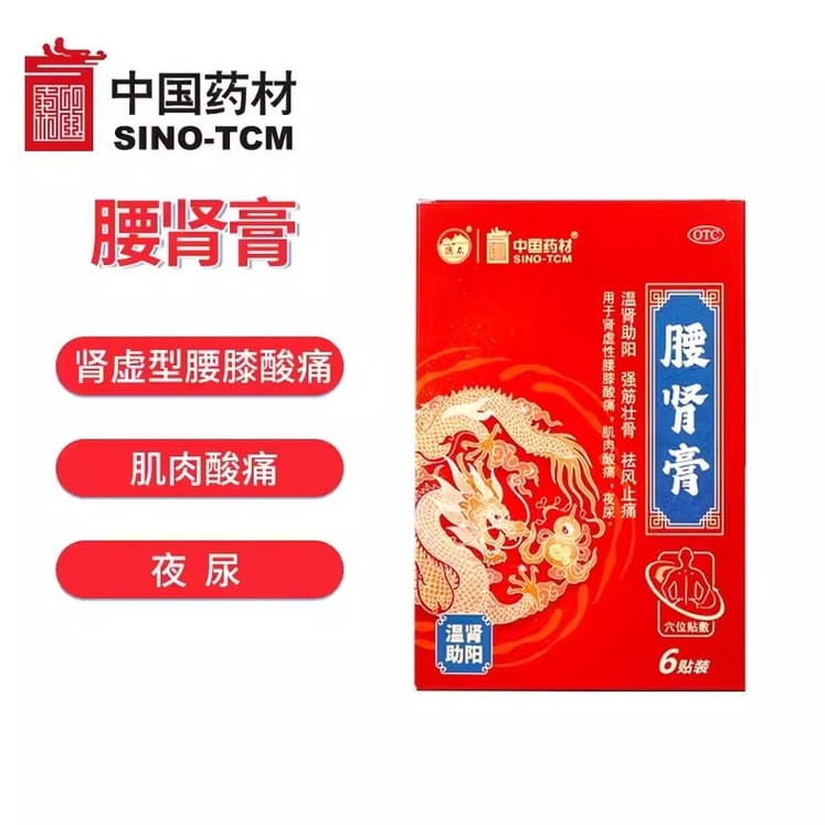 Yao Shen Gao 中国药材腰身膏 6 patches