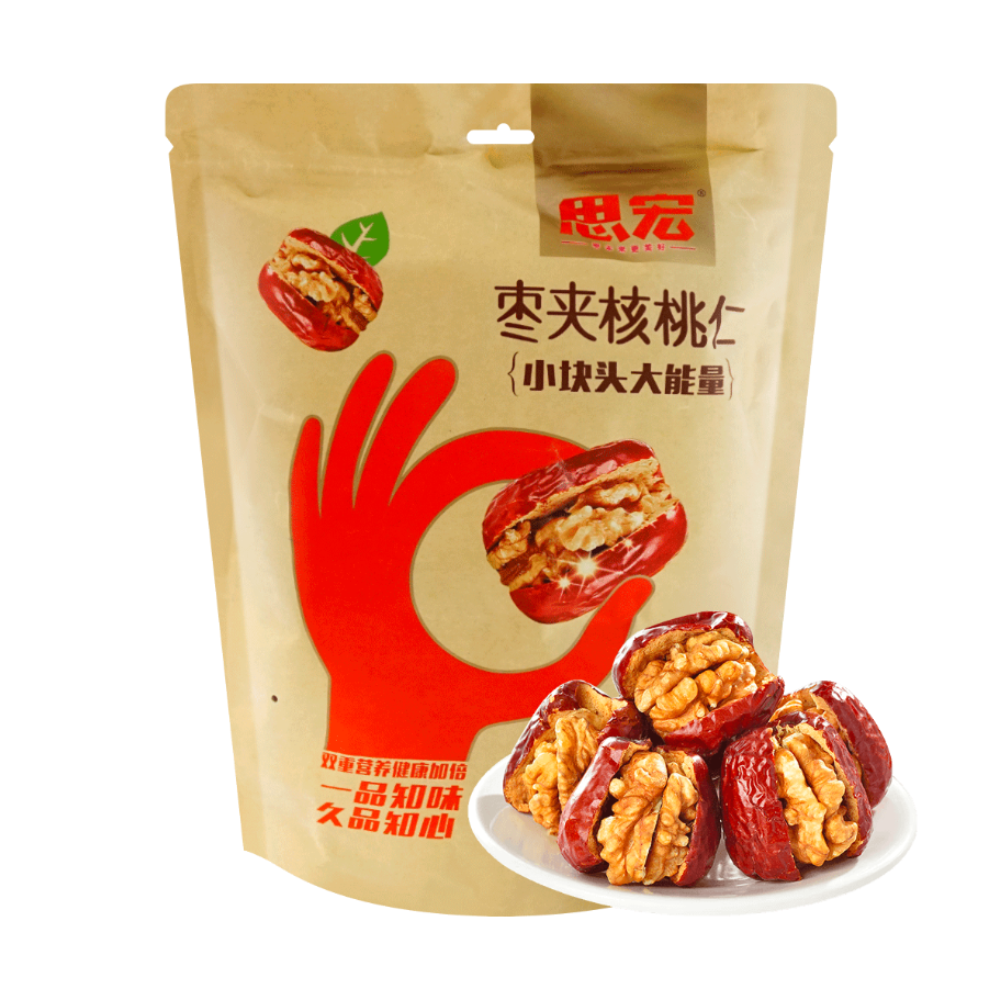 Jujube with walnuts 思宏枣夹核桃仁 500g