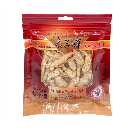 Prince of Peace Wisconsin American Ginseng Roots 太子牌美国花旗参 4oz 袋装
