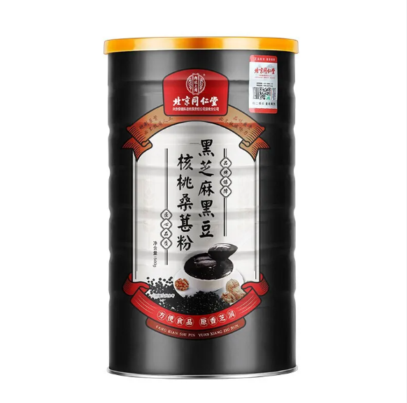 Tong Ren Tang Hei Zhi Ma Hei Dou He Tao Sang Shen Fen 北京同仁堂黑芝麻黑豆核桃桑葚粉 500g