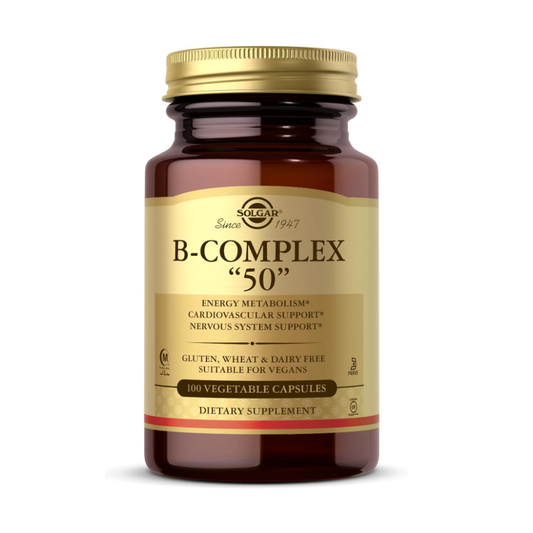 Solgar B-Complex “50” 100 vegetable capsules B族复合维生素