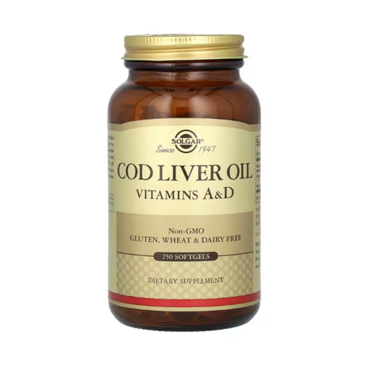 Solgar Cold Liver with vitamin A&D 鱼肝油 含维他命A&D 250Softgels