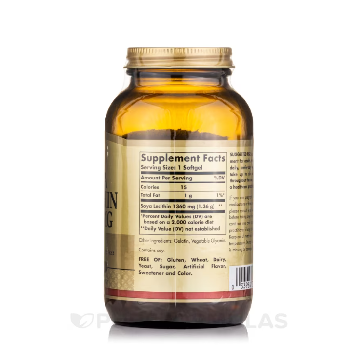 Solgar Soya Lecithin 索加卵磷脂 1360MG 100 softgels
