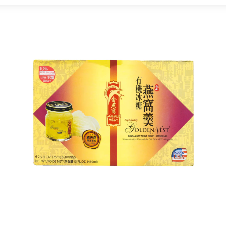 Golden Nest Swallow Nest Soup Original 金燕窝有机冰糖燕窝羹  6x75ml