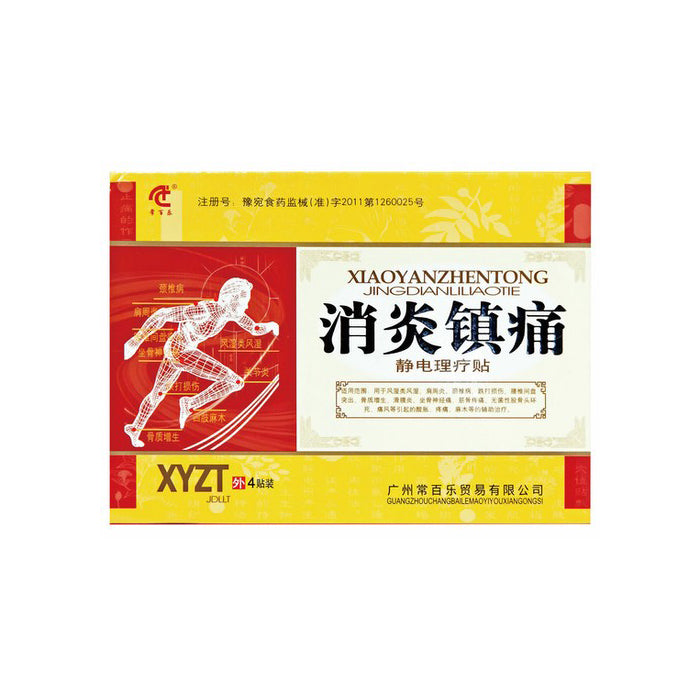 Xiao Yan Zhen Tong 消炎鎮痛靜電理療貼 4 Patches