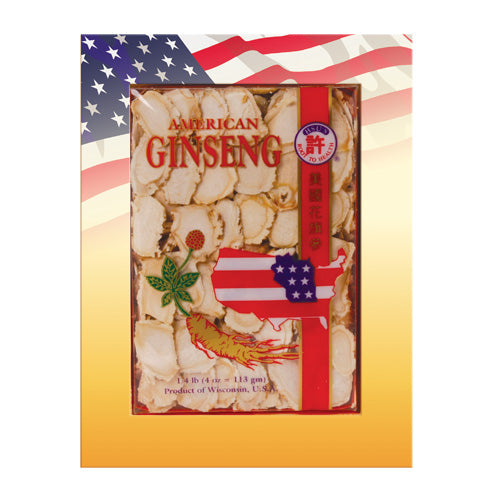 许氏美國花旗参片 126-4 Hsu's American Wisconsin Ginseng (Xu Shi Mei guo Hua qi shen) 4oz