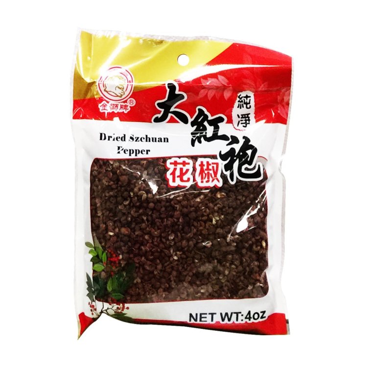 Dried Szchuan Pepper 金狮牌大红袍花椒 4Oz