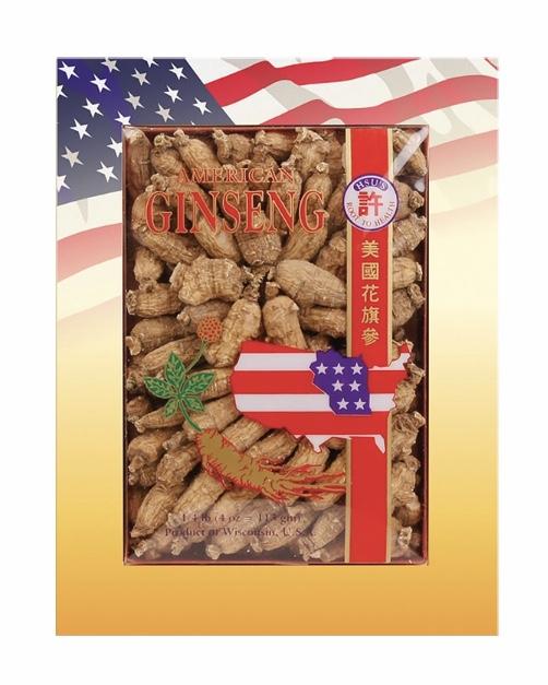 许氏美国花旗参 114-4圆短小一Hsu's American Wisconsin Ginseng (Xu Shi Mei guo Hua qi shen) 4oz