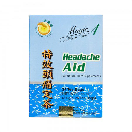 Magic 4 Headache Aid Herbal Tea 金童牌特效头痛定茶 24 Tea Bags